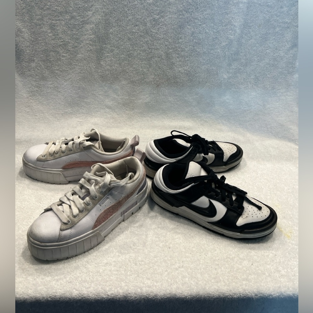Nike Dunk Low Twist Sneakers & Pima White Mayze Platform Sneakers Size 8 Bundle
